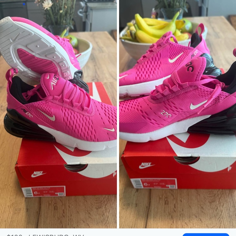 Nike Air Max 270 Fuchsia and Black Sneakers